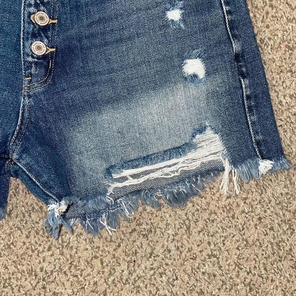 KanCan High Rise Distressed Exposed Button Fly Denim Shorts KC8633M - Picture 2 of 8
